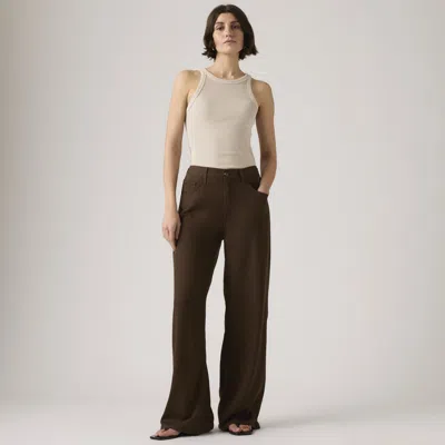 Levi's Cinch Wide Leg Jeans In Brown
