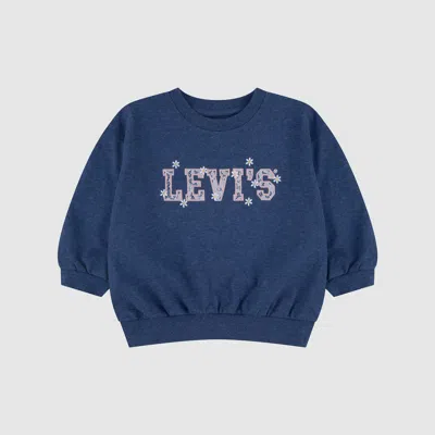 Levi's Cinched Sleeve Knit Top Big Girls 7-16 L In Blue