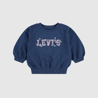 Levi's Cinched Sleeve Knit Top Little Girls 4-6x 4 In Blue