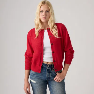 Levi's Claire Cardigan In Red
