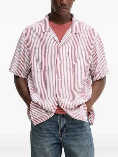 Levi's Classic Camper Striped Pocket Shirt In Pink