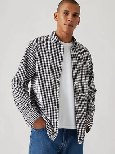 Levi's Classic One Pocket Standard Fit Shirt In Susannah Plaid Frost Grey
