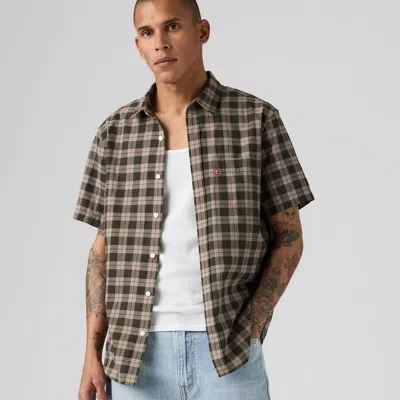 Levi's Classic One Pocket Standard Short-sleeve Shirt In Tilly Plaid Brindle