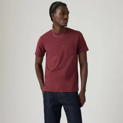 Levi's Classic Pocket T-shirt In Burgundy