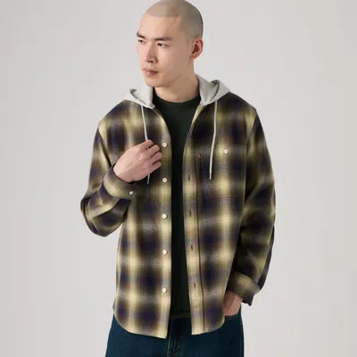 Levi's Classic Relaxed Hooded Worker In Green