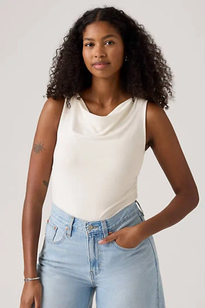 Levi's Clea Cowl Top In White