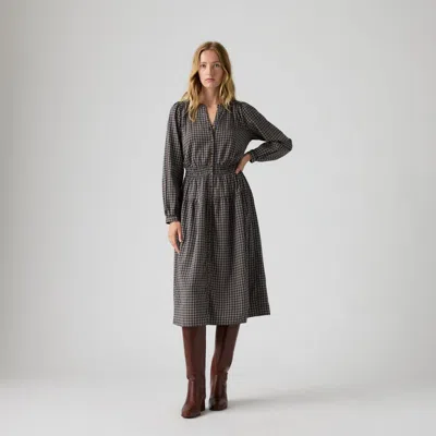 Levi's Clementine 3/4 Sleeve Midi Dress In Black