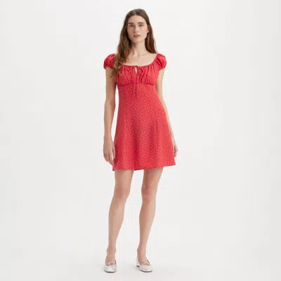 Levi's Clementine Cap Sleeve Dress In Red