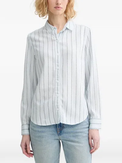 Levi's Collared Patterned Shirt In White