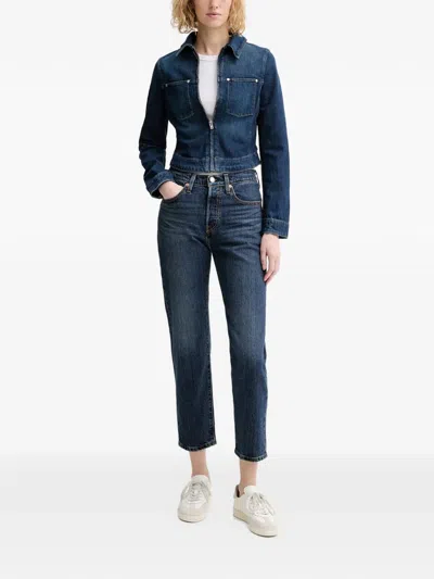 Levi's Collared Zip Jacket In Blue