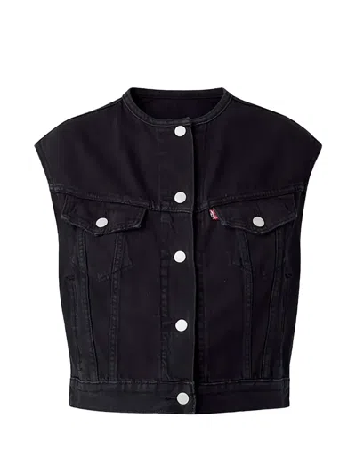 LEVI'S COLLARLESS BUTTONED VEST