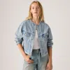Levi's Shrunken 90s Collarless Denim Jacket In Blue