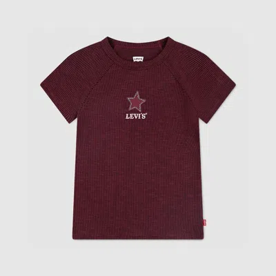 Levi's Color Block Raglan Top Big Girls S-xl S In Purple