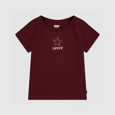 Levi's Levis Color Block Raglan Top Little Girls 4-6x 6x In Brown