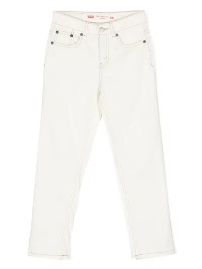 Levi's Kids' Contrast-stitching Tapered Jeans In Neutrals