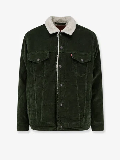 Levi's Corduroy & Faux Shearling Depot Jacket In Green