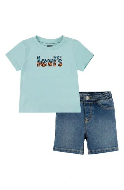 Levi's® Babies'  Core Logo T-shirt & Pull-on Shorts Set In Pastel
