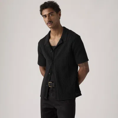 Levi's Costa Camp Shirt Sweater In Black