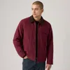 Levi's Cotton Canvas Depot Jacket With Blanket Lining In Red