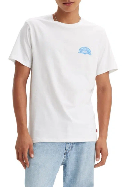 Levi's® Cotton Crewneck Graphic T-shirt In Archive Skate Guy White