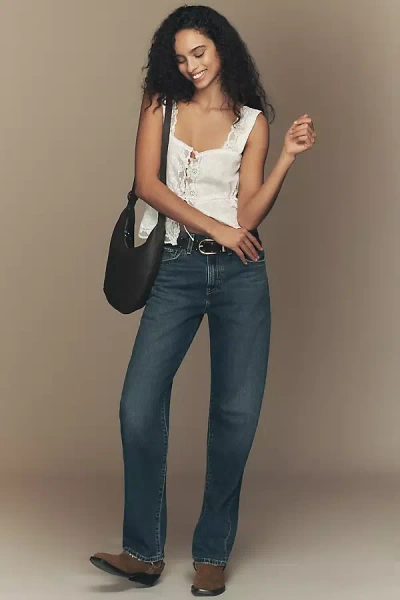 Levi's Cotton Easy Dad High-rise Wide-leg Jeans In White