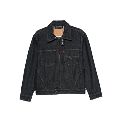 Levi's Zip-front Patch-pockets Denim Jacket In Blue