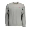 Levi's Chic Gray Long-sleeved Logo Sweatshirt In Gray