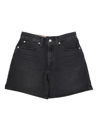 Levi's Levi S Ribcage Denim Shorts In Black