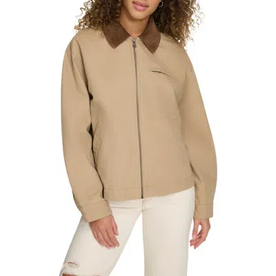 Levi's® Cotton Twill Utility Jacket With Corduroy Collar