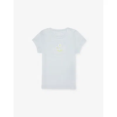 Levi's Kids' Country Air Daisy Batwing Embroidered Cotton-jersey T-shirt 4- In Blue