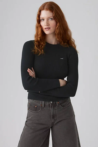 Levi's Crewneck Rib Sweater In Black