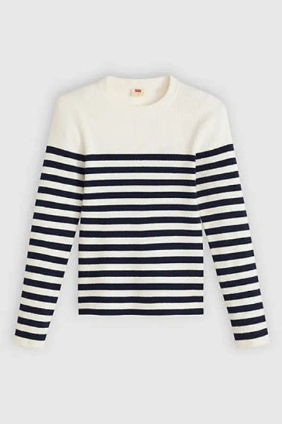 Levi's Crewneck Rib Sweater In White