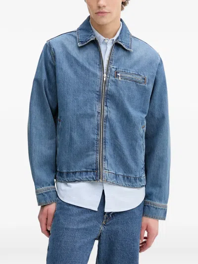 Levi's Cristobal Garage Zip-up Denim Jacket In Blue