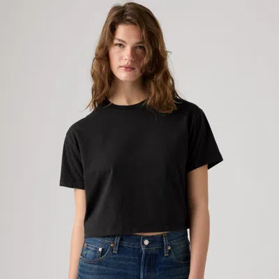 Levi's Cropped Anyday Tee T-shirt In Black