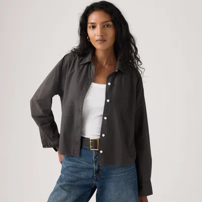 Levi's Cropped Harlie Shirt In Black