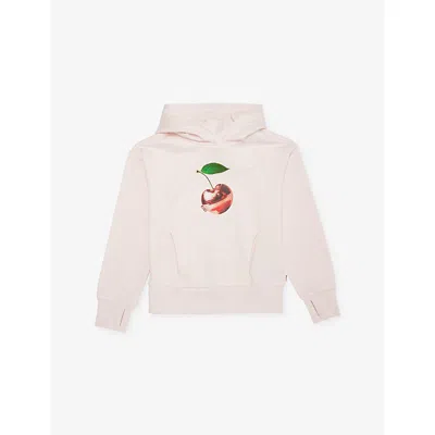 Levi's Kids' Crystal Pink Disco Cherry-print Cotton-blend Hoody 10-16