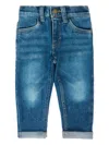 Levi's Cuffed Distressed Jeans In Blue