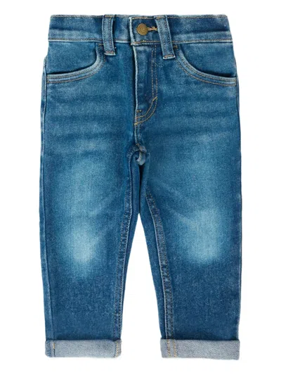 Levi's Babies' Cuffed Distressed Jeans In Blue