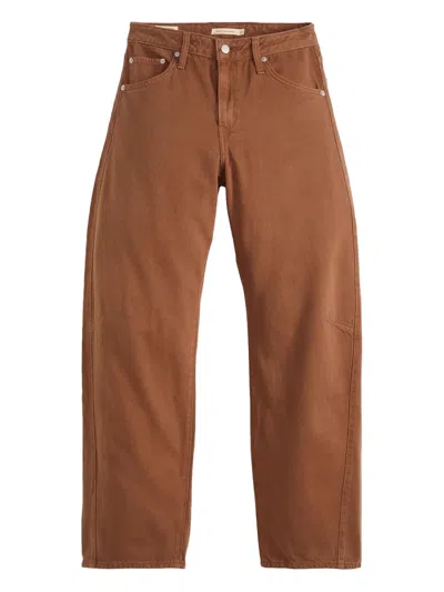 Levi's Dad Barrel Trousers In Brown