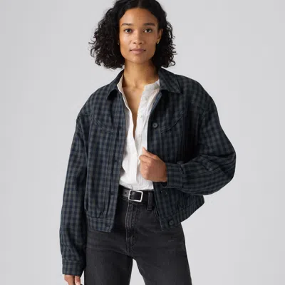 Levi's Dani Western Harrington Jacket In Blue