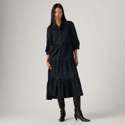 Levi's Darla Midi Dress In Gray