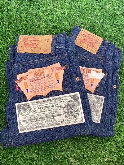 Pre-owned Levi's Deadstock Vintage 1984 Levis 501 701-0117 Shrink-to-fit 25x36 Usa In Blue