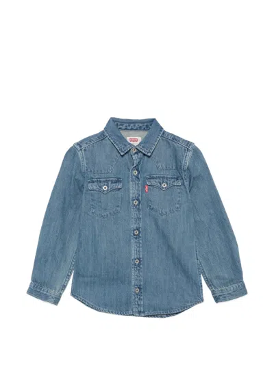 Levi's Kids' Denim Button-down Shirt In Blue