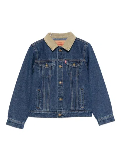 LEVI'S DENIM JACKET WITH RIBBED COLLAR LEVIS