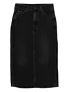 Levi's Black High Rise Slit Midi Skirt In Black