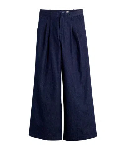Levi's Denim Pleat Trouser In Blue
