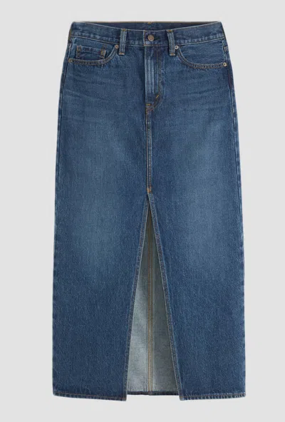 Levi's Denim Skirt With Medium Blue Woman Spade