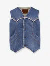 Levi's Western Denim Sherp Vest Sky Desert Sher Clothing In Blue