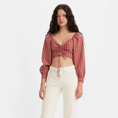Levi's Devin Blouse In Red