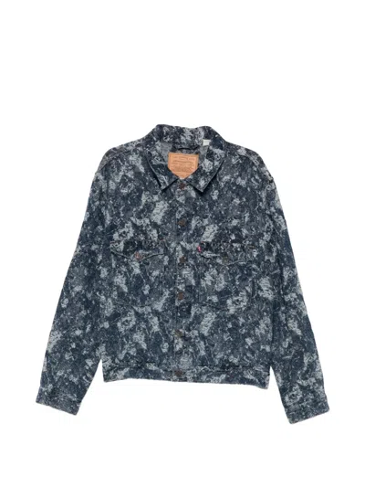 Levi's Distressed Denim Jacket In Blue
